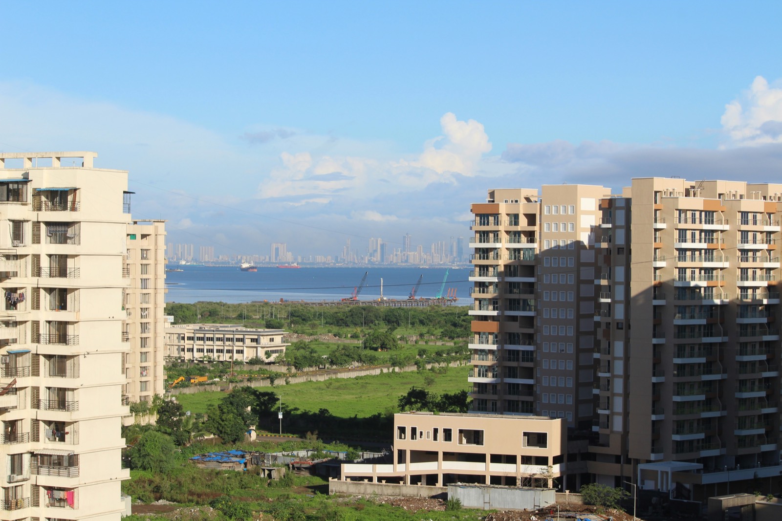 Navi Mumbai skyline from Ulwe